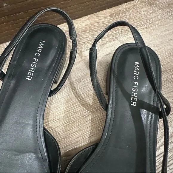 Marc Fisher Dela Closed Toe Sling Back Dress Flat Black Size 7 - Picture 7 of 13